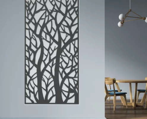 Decorative Metal screen in Dead Tree Design