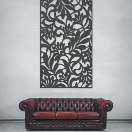 Honeysuckle Design Incision Decorative Metal Screen