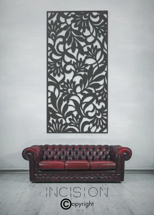 Honeysuckle Design Incision Decorative Metal Screen