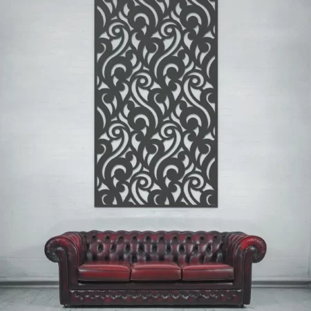 Incision Decorative Metal Screen Koru Design