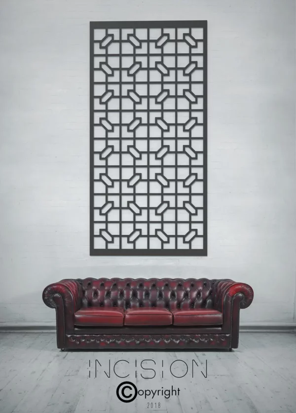 Oriental 3 design decorative metal screen by Incision NZ