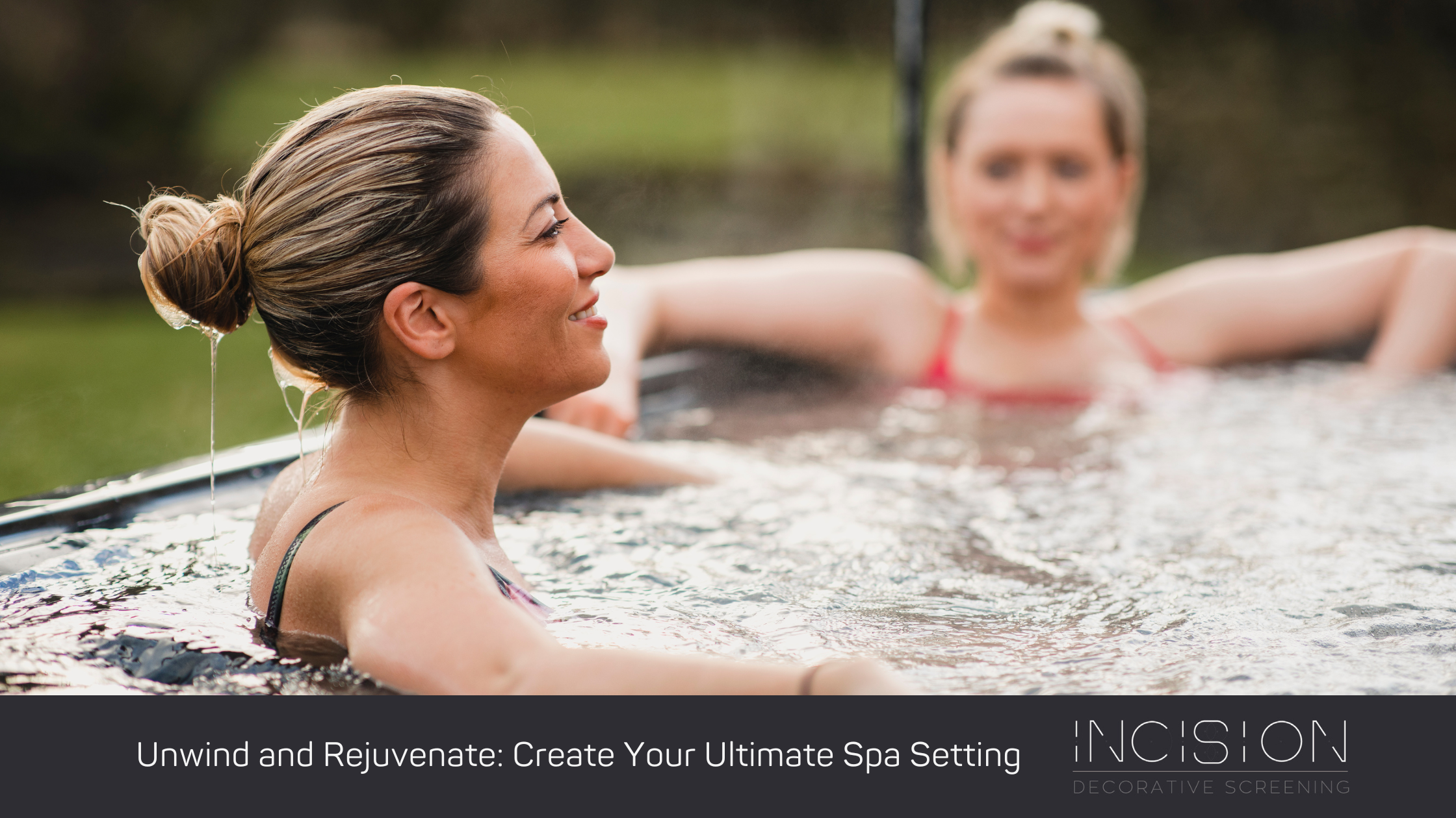 women enjoying a spa with the words create your ultimate spa experience